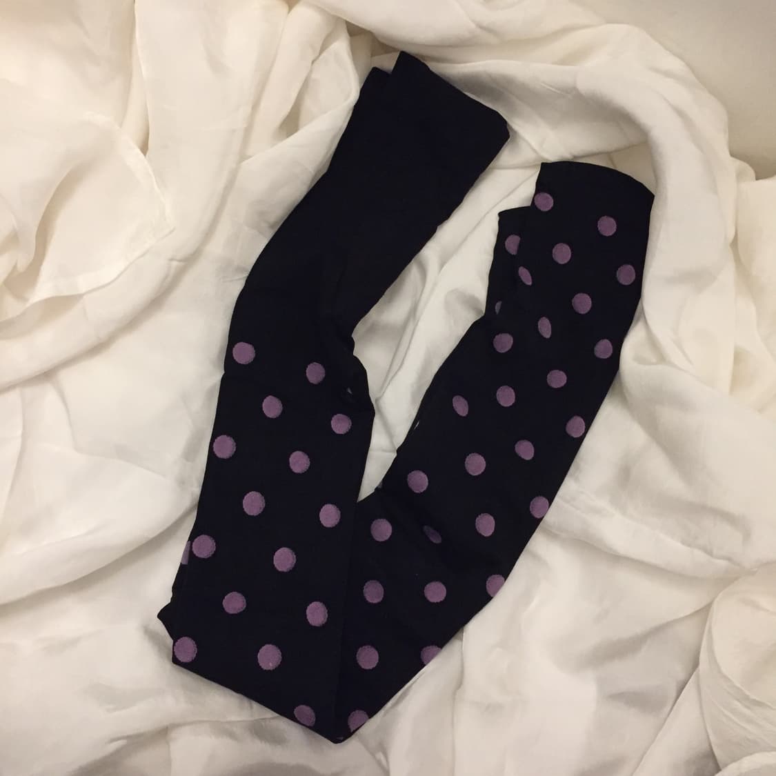 Purple dot stocking 괴짜 퍼플 도트 스타킹 상품이미지1