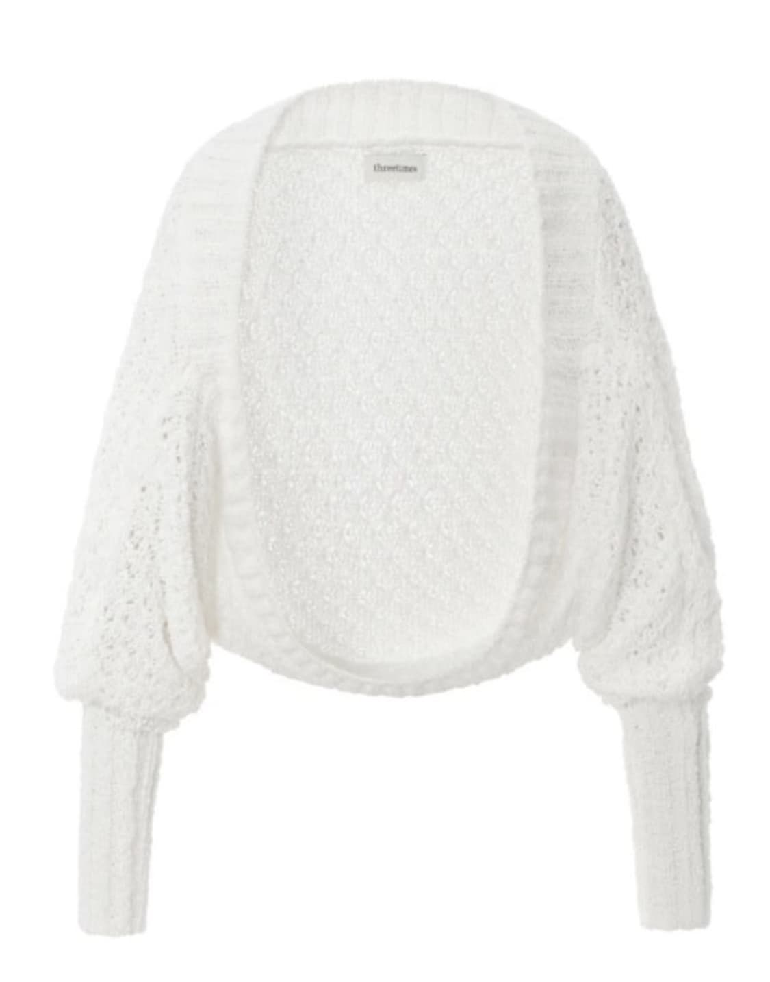 쓰리타임즈 포니 볼레로 새상품 (화이트) 상품이미지1