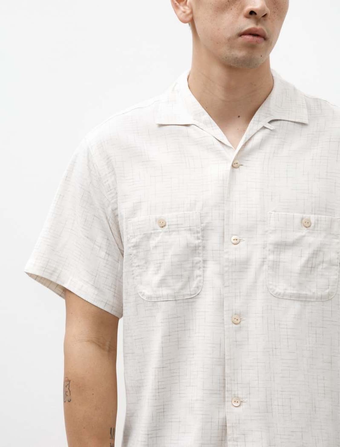 타이가 타카하시 LOT 112 SUR GUY 셔츠 헤더 아이보리 상품이미지10