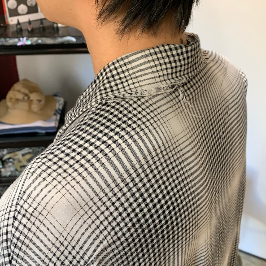 SUNSEA (선씨) 데미지 체크 셔츠 상품이미지6