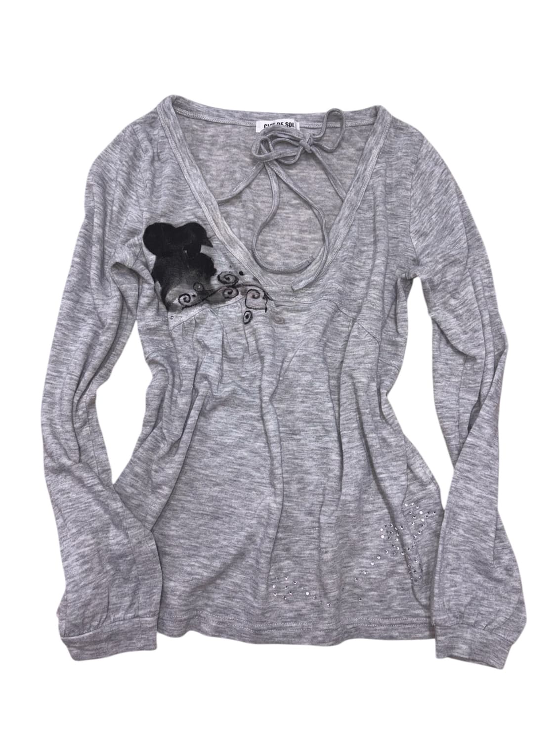 gray y2k halter top 상품이미지1