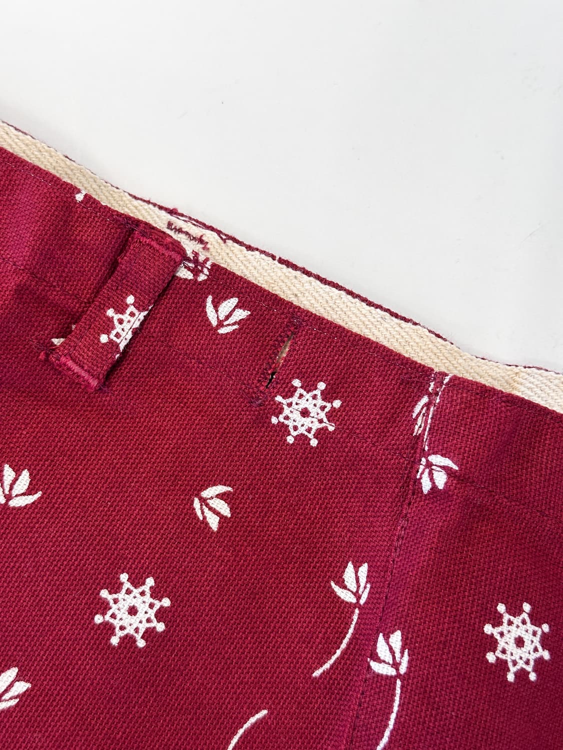 버건디 페이즐리 하프 앞치마 | ZAKANAKA 상품이미지6