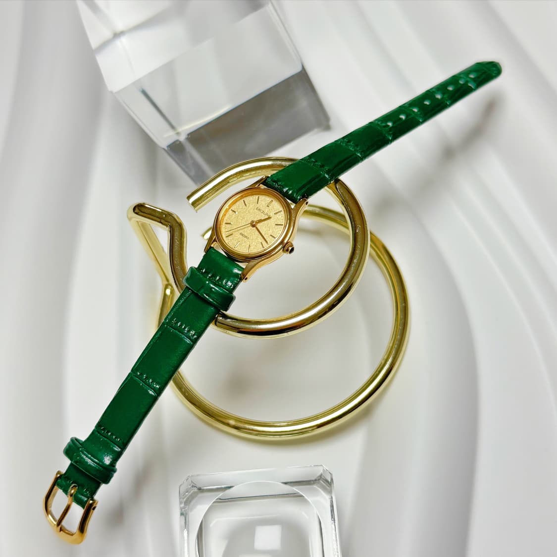 80's90's 세이코 빈티지 돌체 골드 린넨 다이얼 워치 상품이미지6