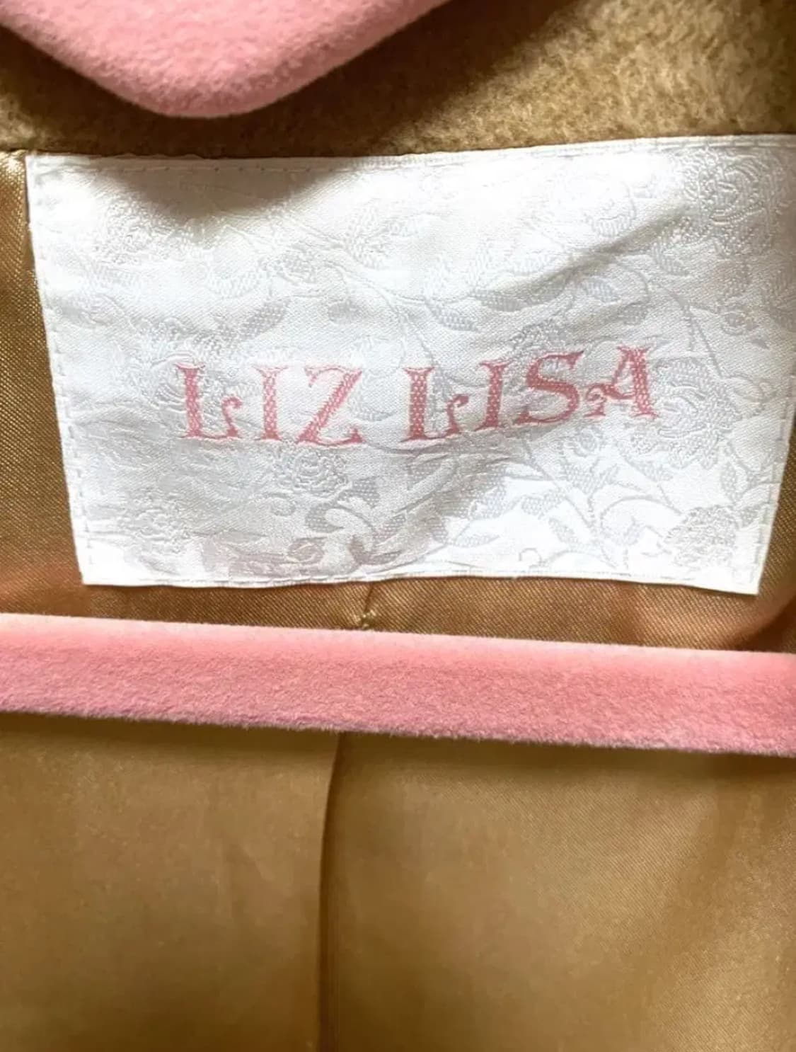 리즈리사 핀터깔 퍼 리본 코트 라떼히메갸루 상품이미지4