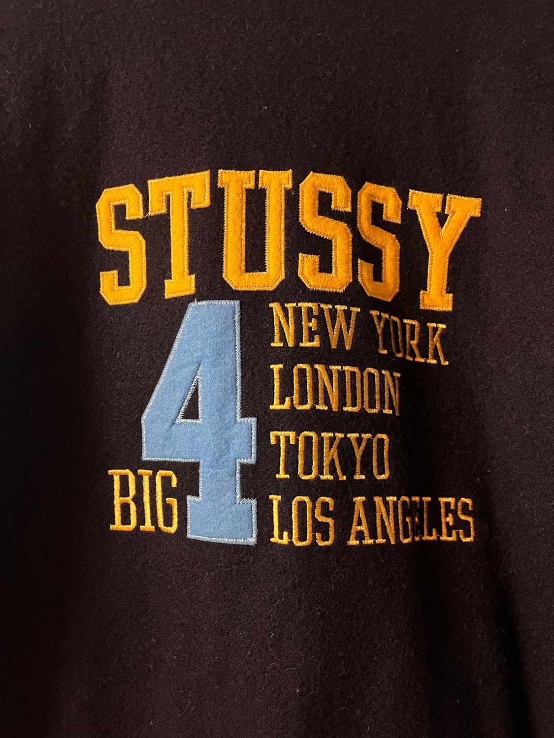 90s Stussy Big4 varsity Jacket 스투시 상품이미지3