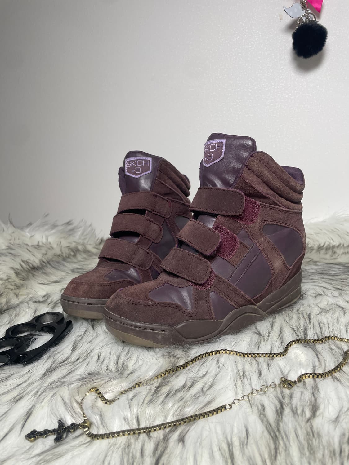 스케쳐스 브라운 웨지힐 스니커즈 상품이미지2