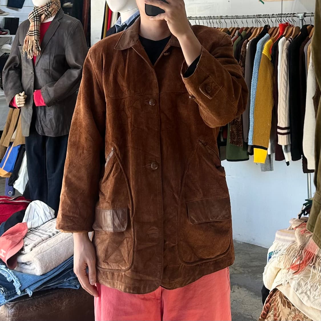 (착용컷) LISCH 스웨이드 헌팅 자켓 (남성용 98) 상품이미지3