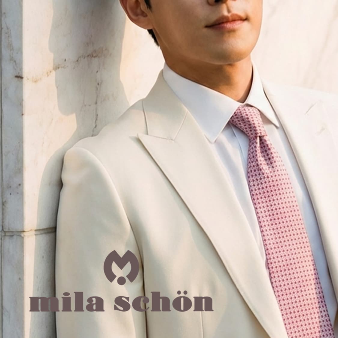 밀라숀 실크 핑크 도트 패턴 넥타이 8.1cm A~B등급 A19727 상품이미지1