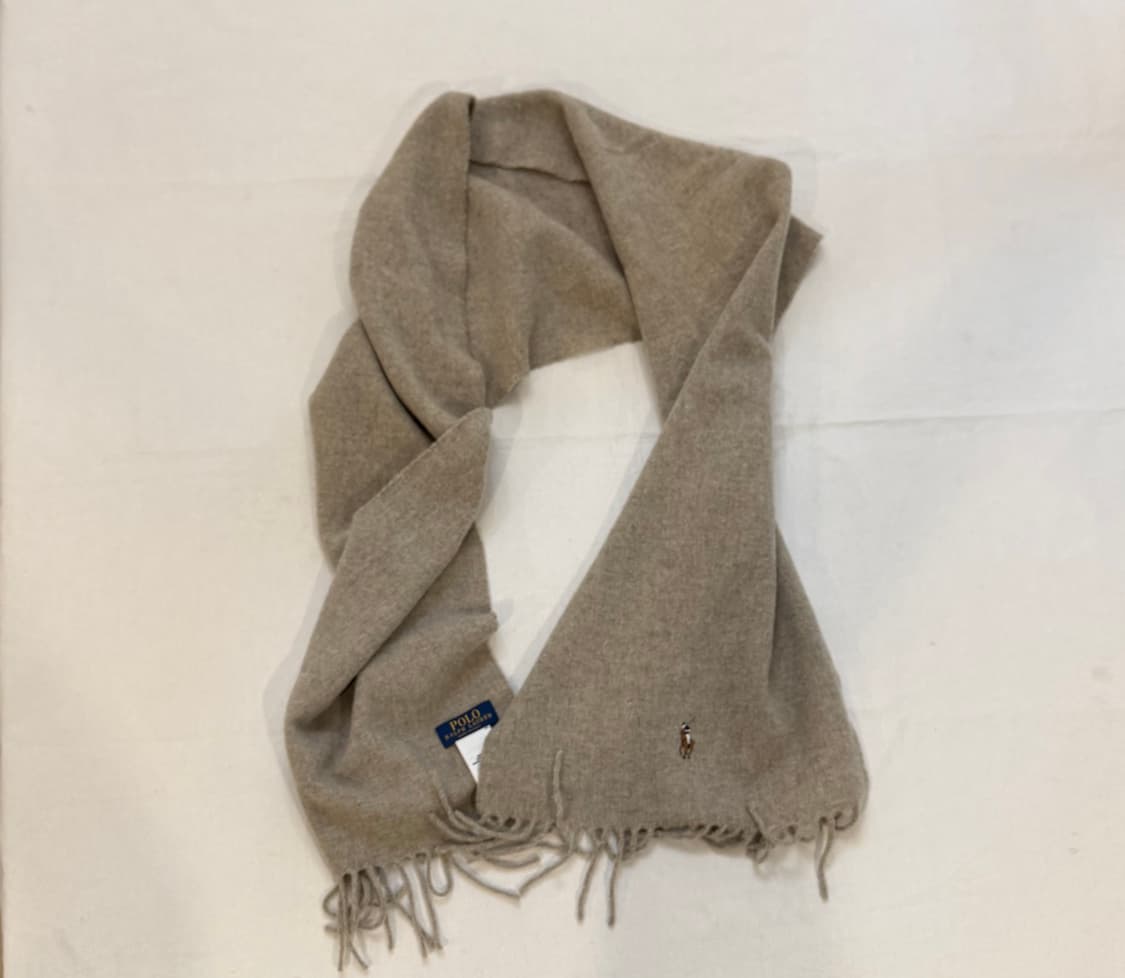 폴로 랄프로렌 Made in Italy 울 머플러 목도리 베이지 상품이미지3