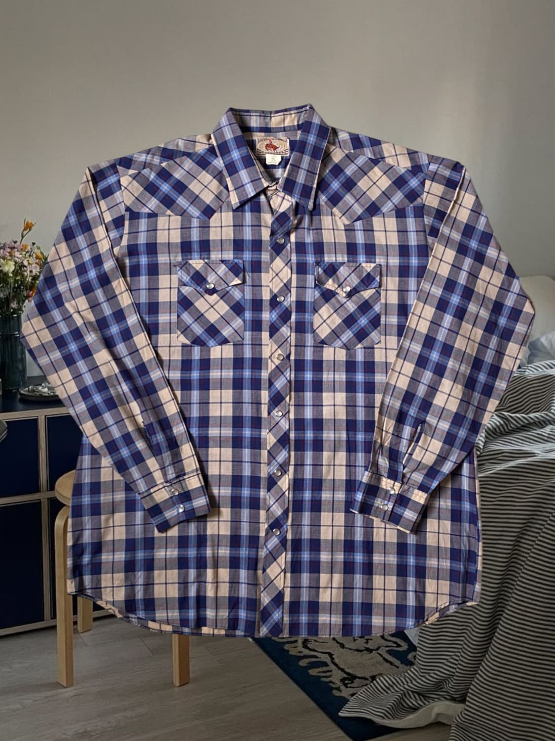 포켓 체크 셔츠 Made in U.S.A (Man 2XL) AB0197 상품이미지1