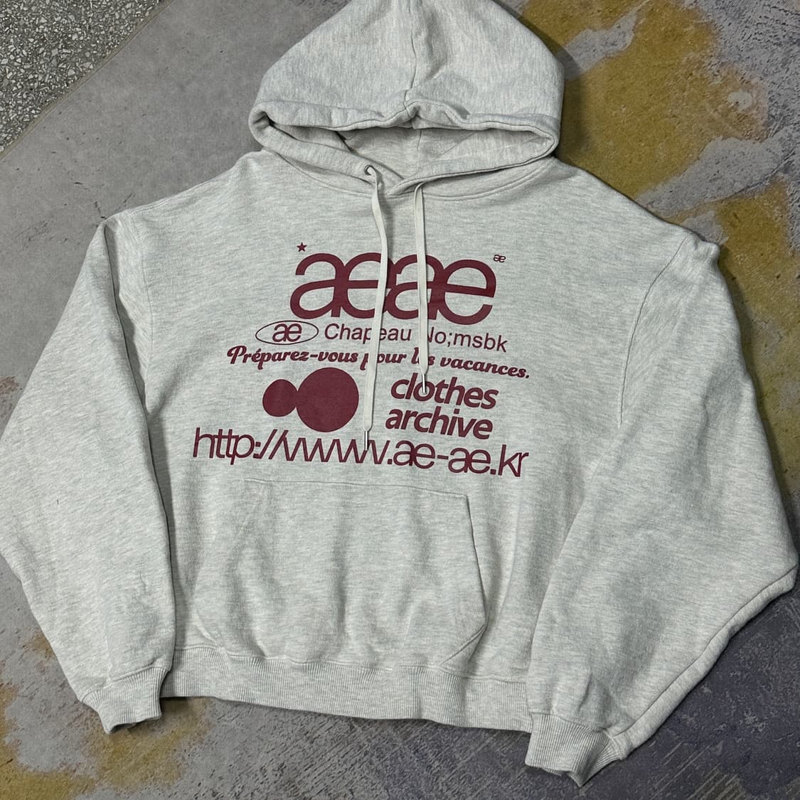 aeae 에이이에이이 크롭 루즈핏 후드  상품이미지1