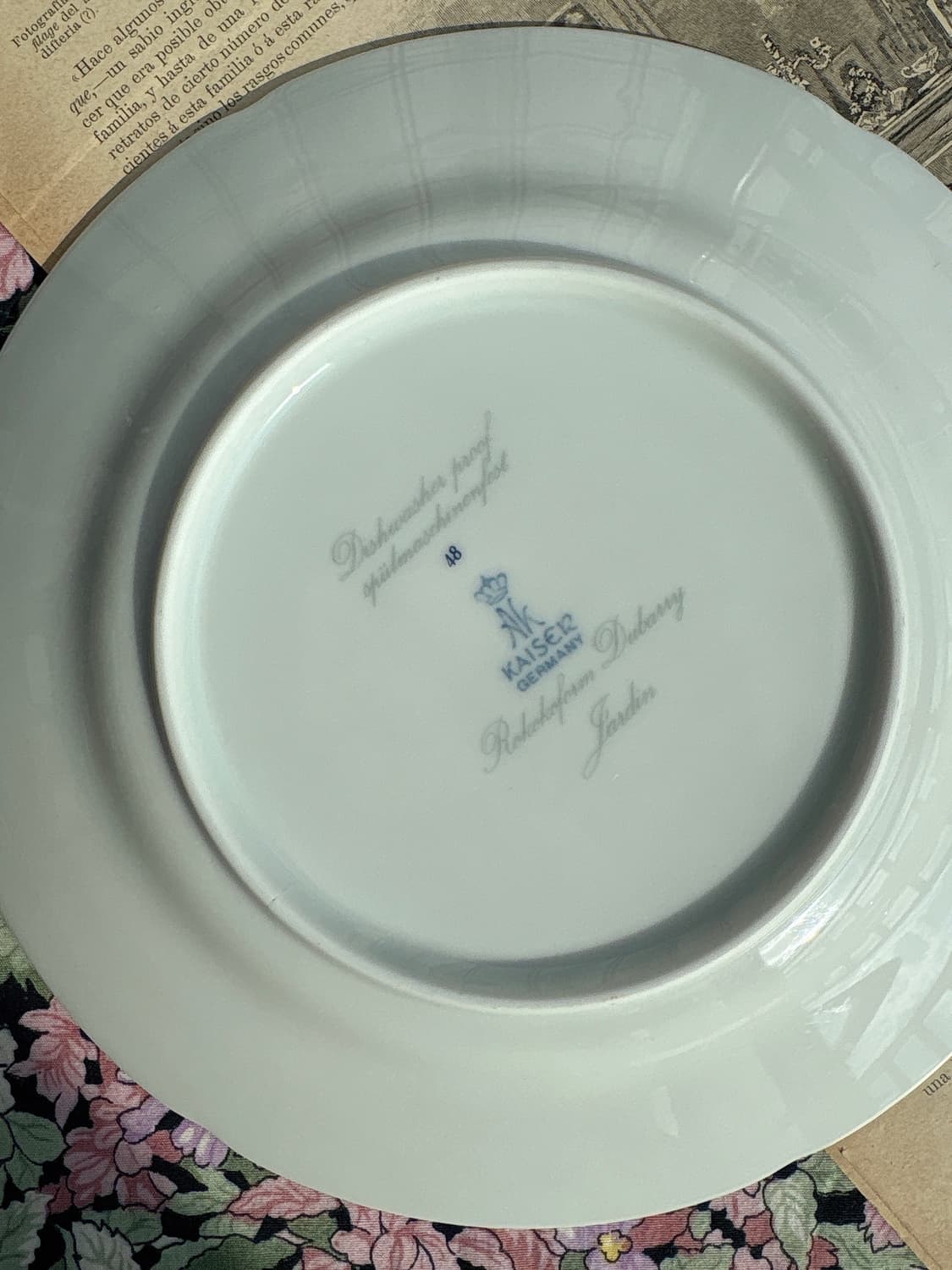 [레어]독일 빈티지 카이저 뒤바리 자르뎅 샐럿 접시 상품이미지4