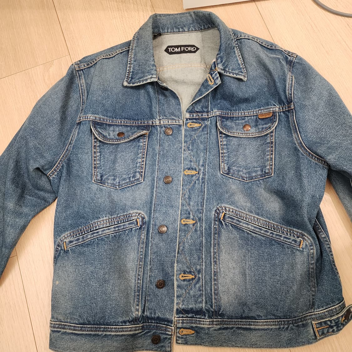 TOM FORD 백로고패치 데님자켓 XL 상품이미지5