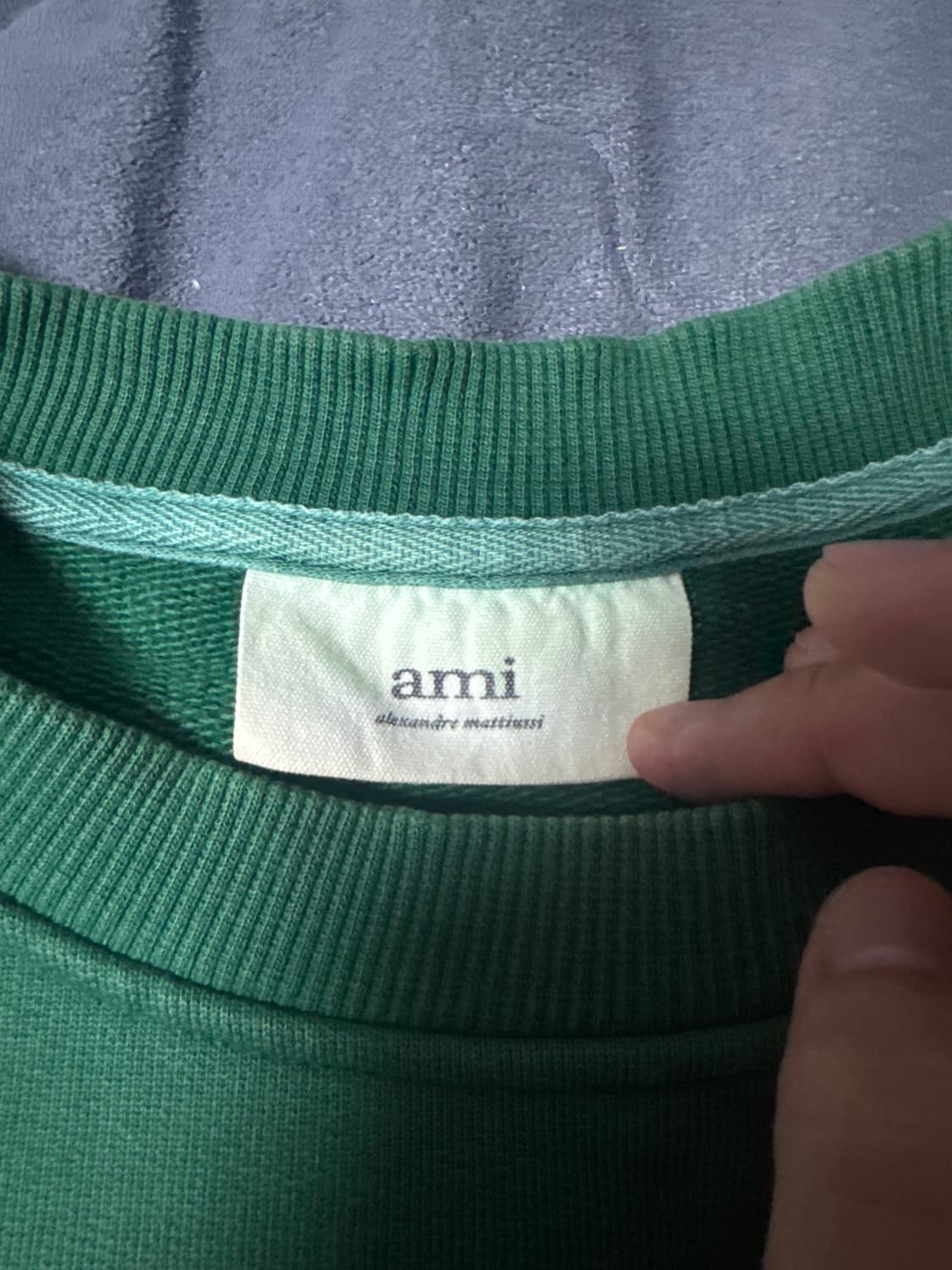 아미 초록 맨투맨 급처 상품이미지2