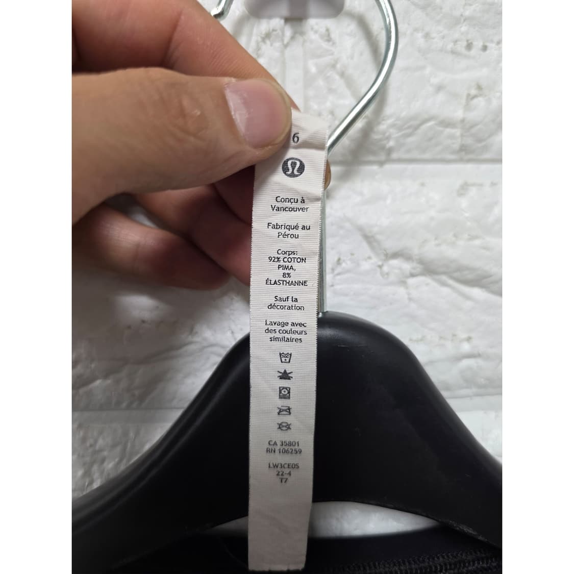 룰루레몬 블랙 블라우스 사이즈 6 상품이미지3