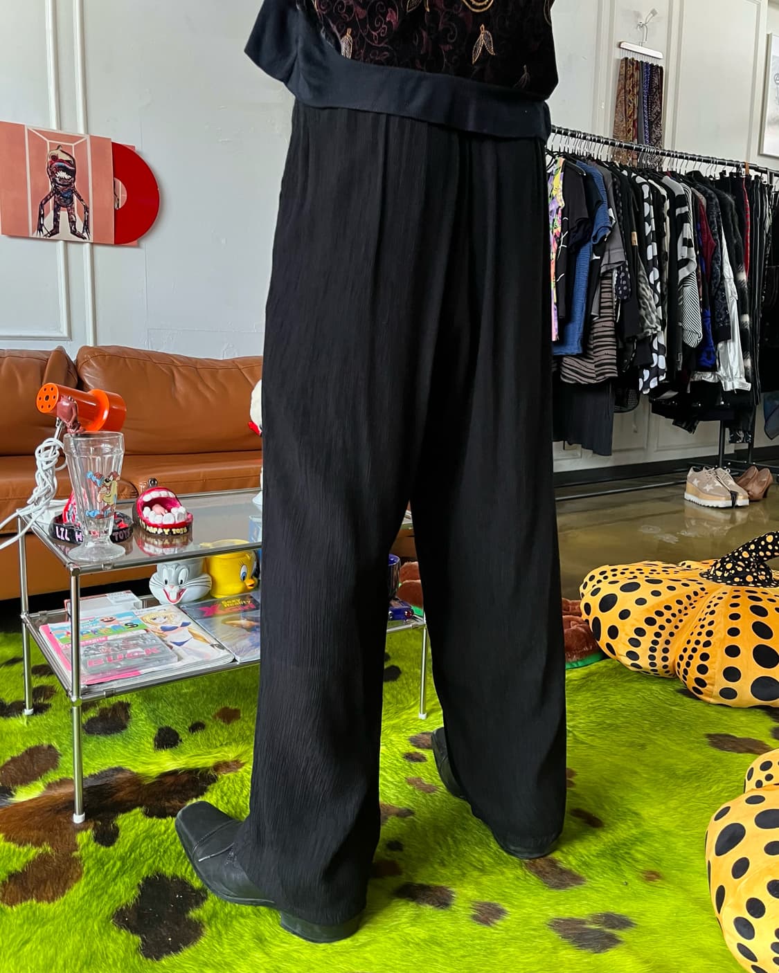 Cinema Club Japan Black Pleats Trouser 상품이미지3