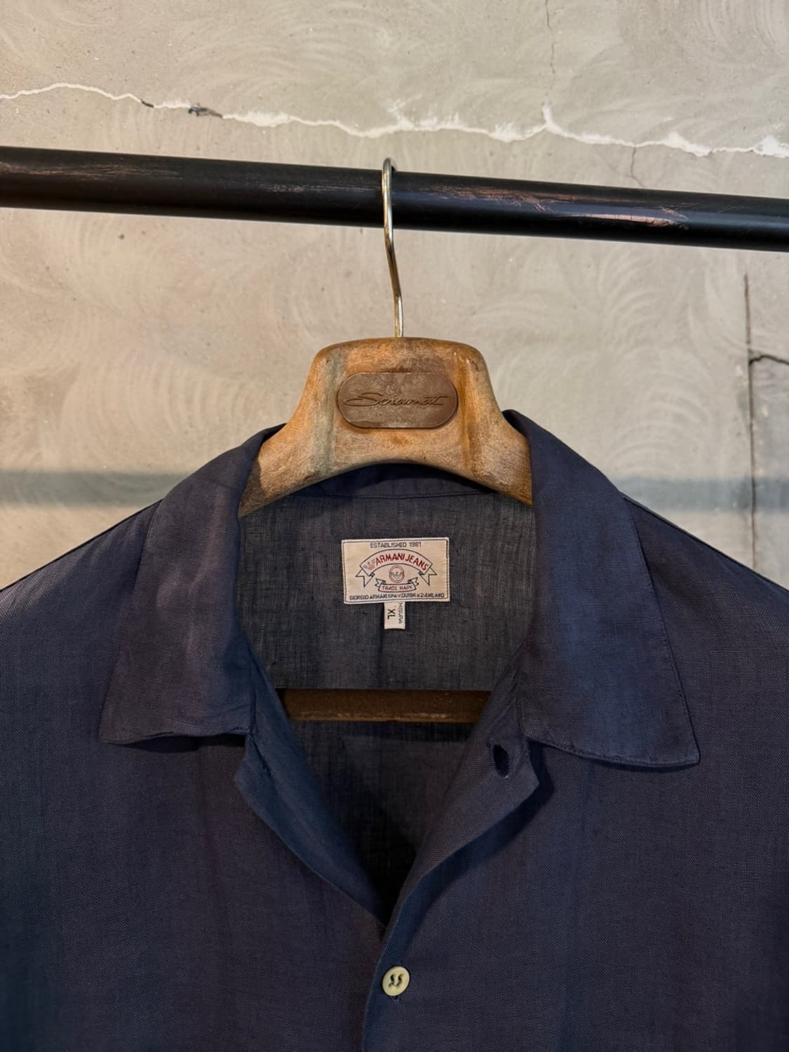 아르마니진스 오픈칼라넥 셔츠 100 상품이미지3