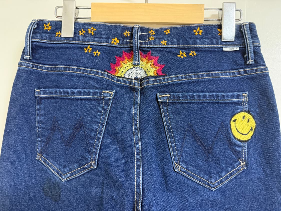 마더MOTHER 썬플라워 자수 진 25 상품이미지4