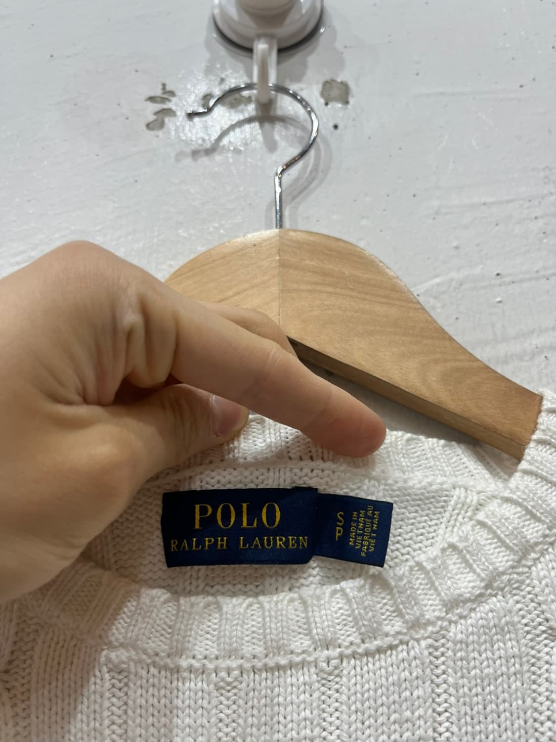 폴로랄프로렌 여성 코튼 케이블 니트 화이트 S 상품이미지4