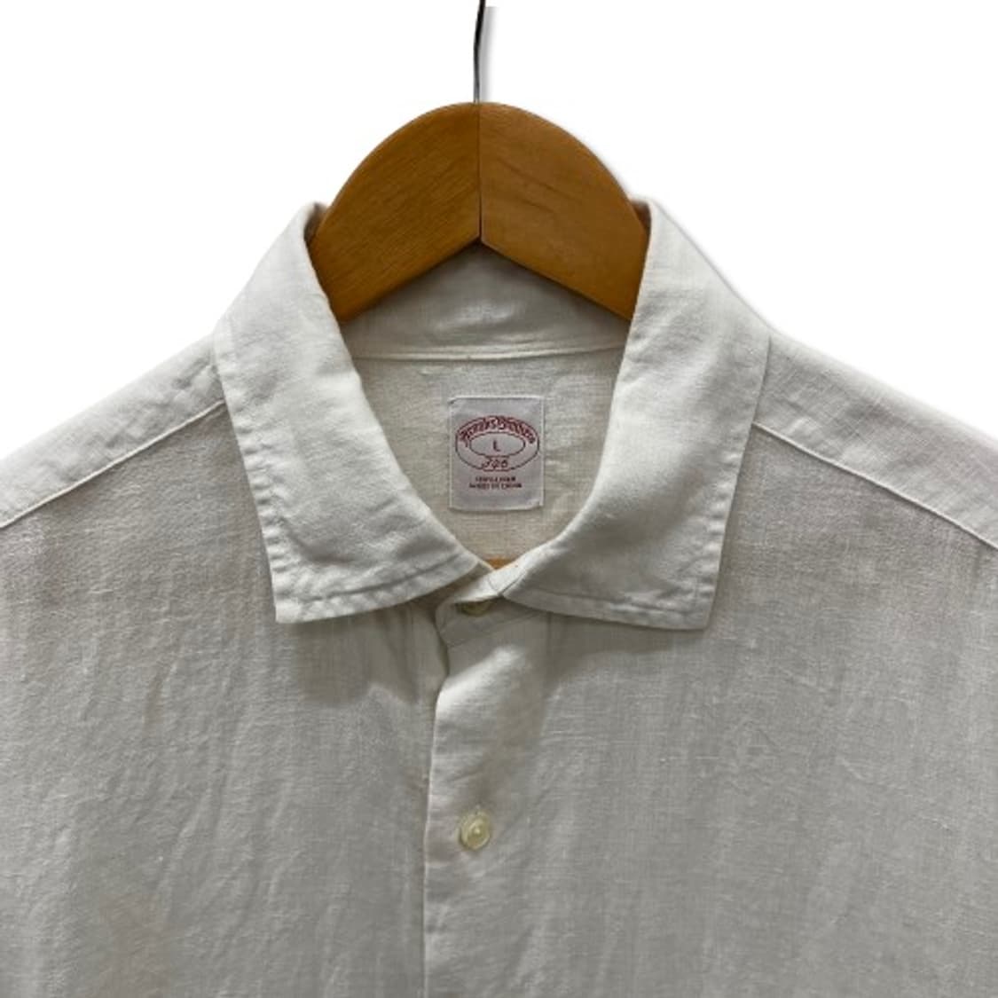 브룩스 브라더스 화이트 리넨 반팔 셔츠 상품이미지4