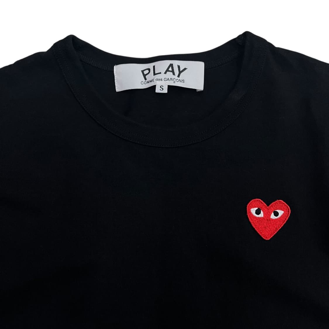 꼼데가르송 하트 와펜 블랙 반팔 S 상품이미지4
