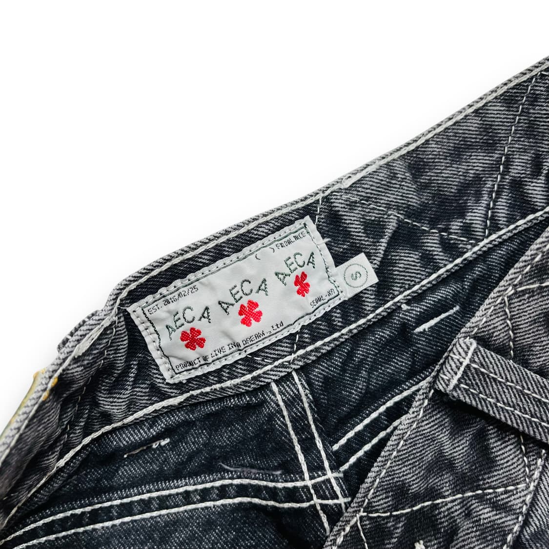 AECA 더블니 워시드 흑청 카펜터 데님팬츠 상품이미지8