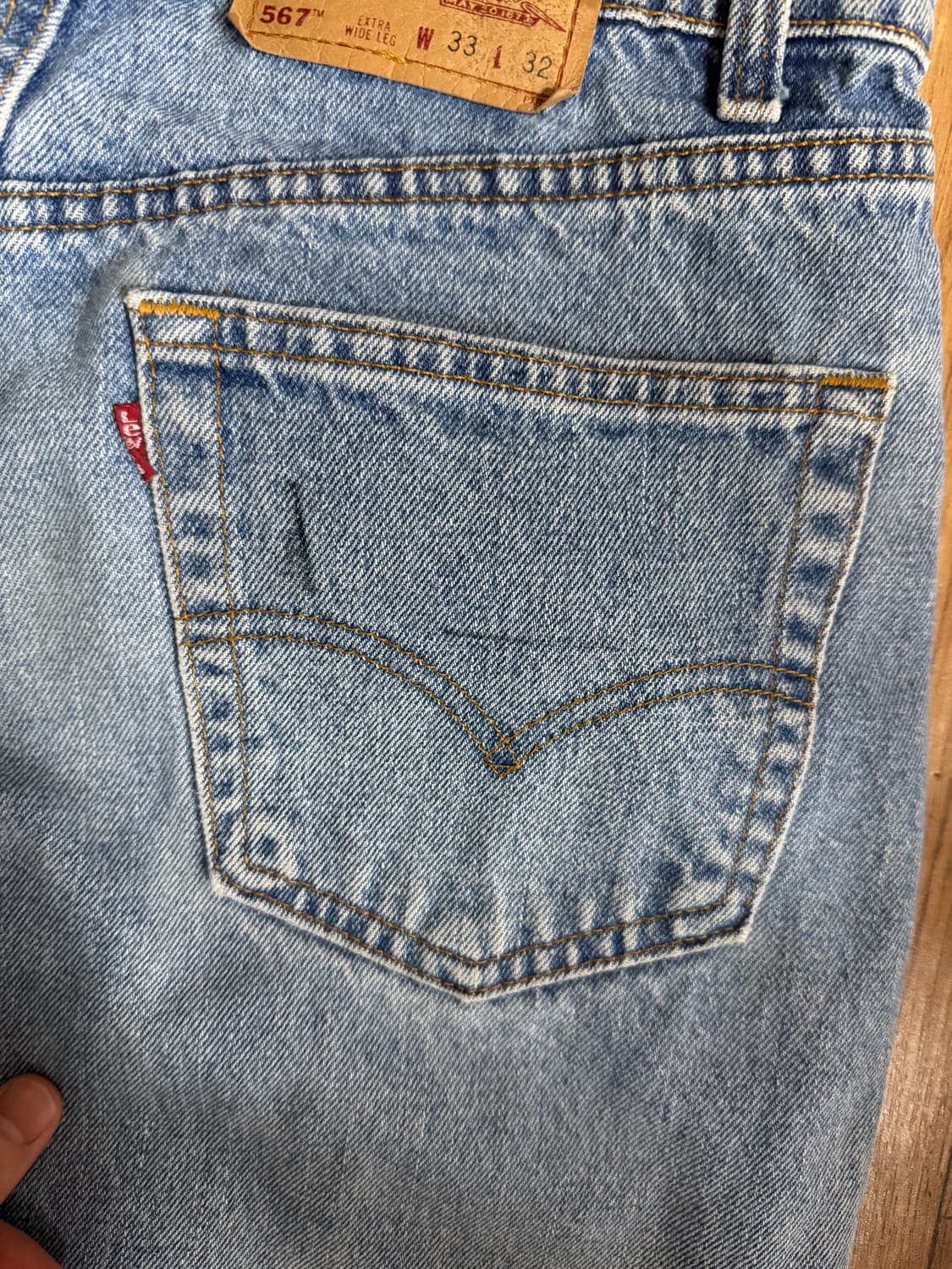 [33X32] 90s 리바이스 567 made in usa 상품이미지6