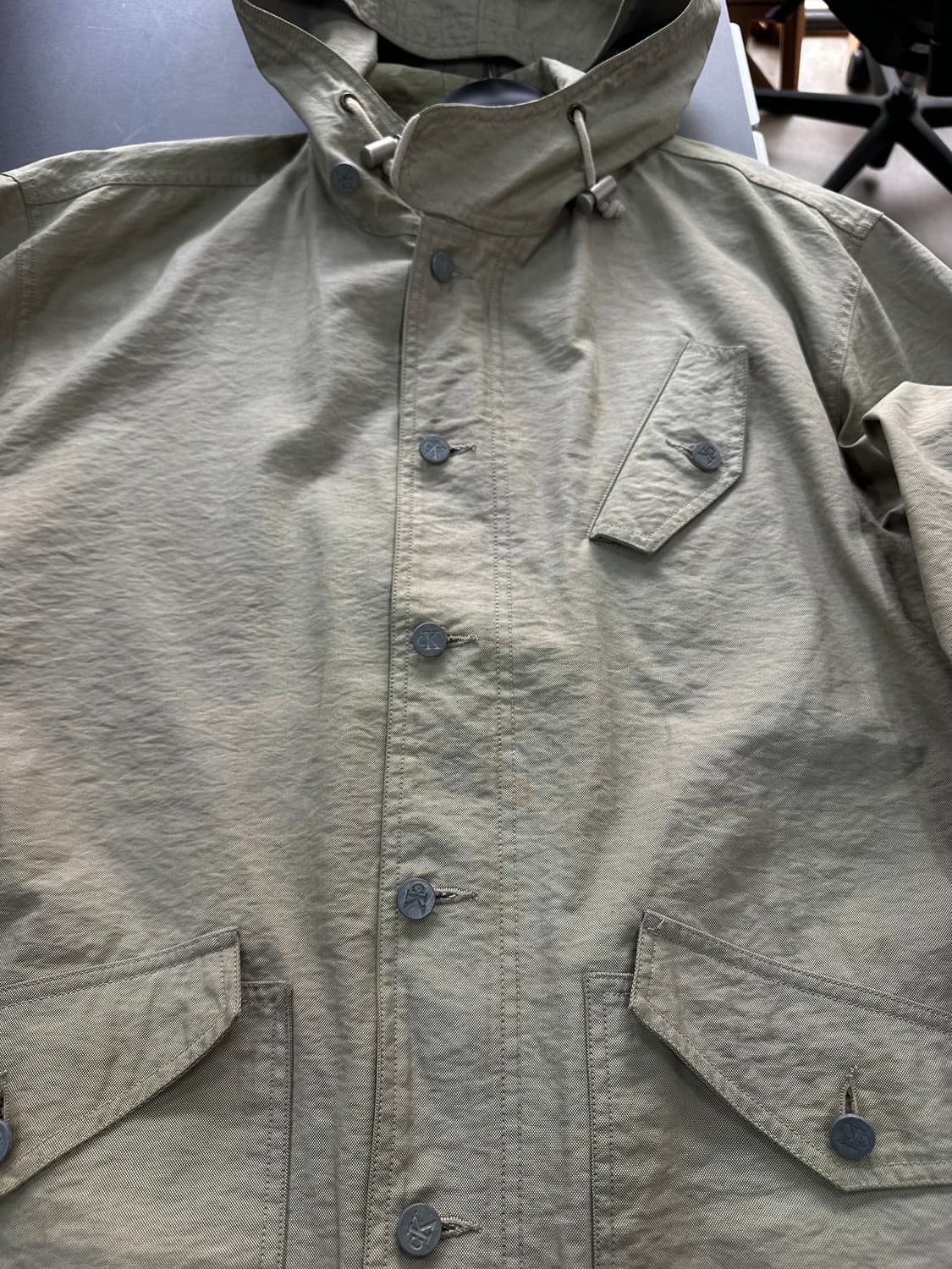 캘빈클라인 라이트카키 윈드브레이커 후드자켓  상품이미지5