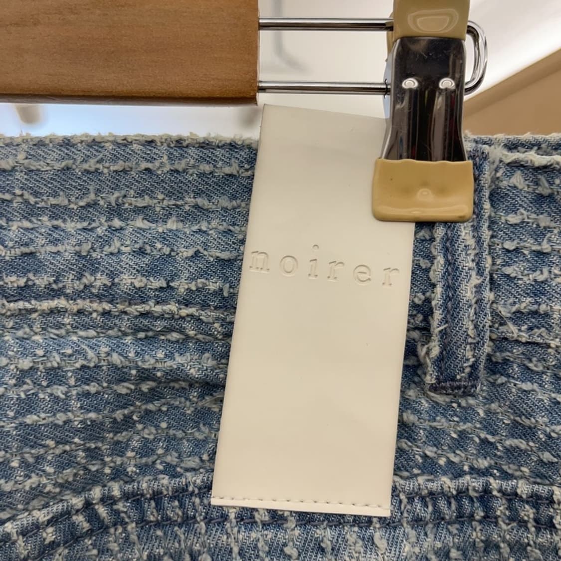 노이어 데미지 트위드스타일 워싱 데님팬츠 48 C08793 상품이미지5