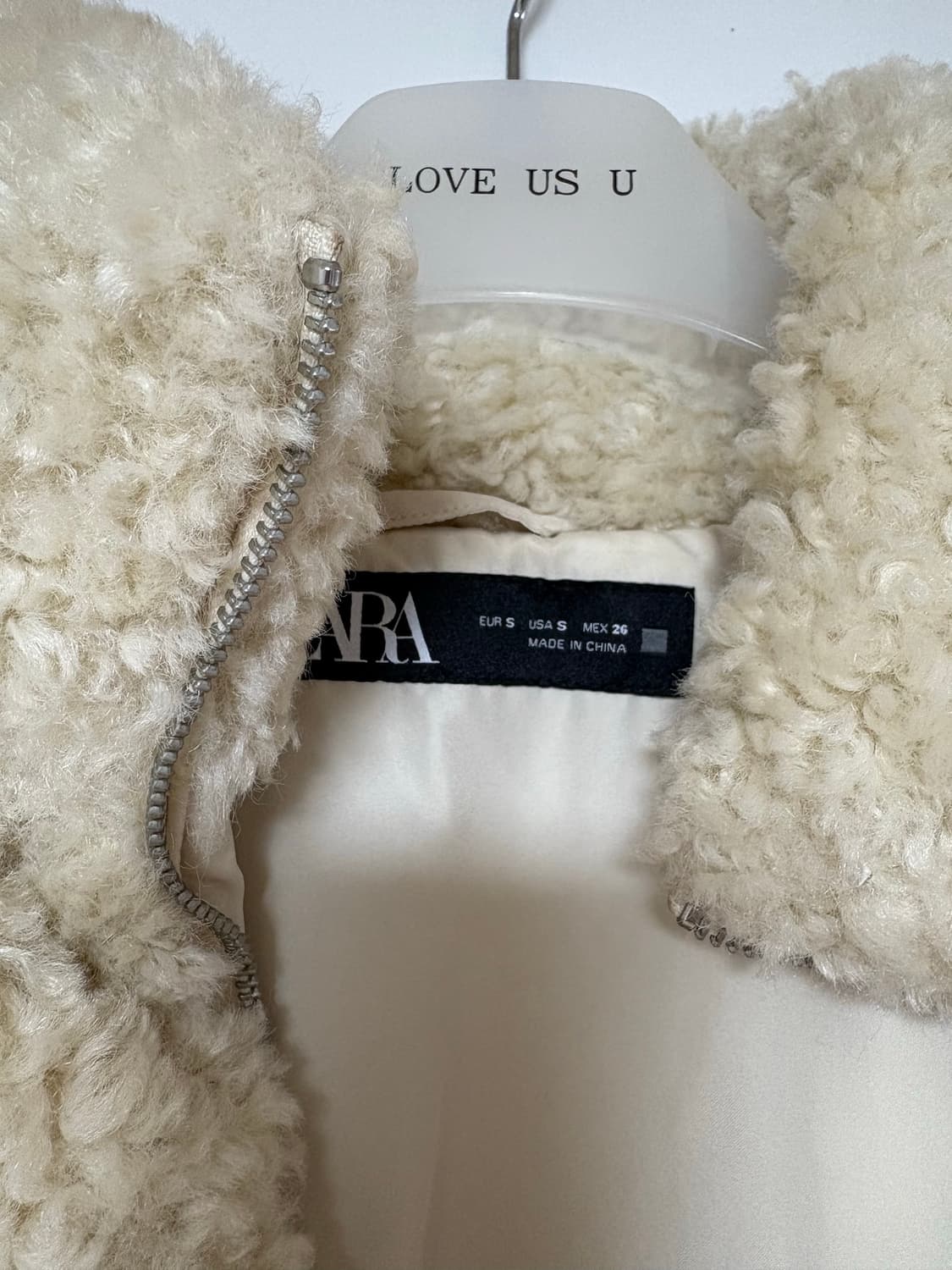 자라 페이크 시어링 크롭 퀼팅 점퍼 상품이미지4