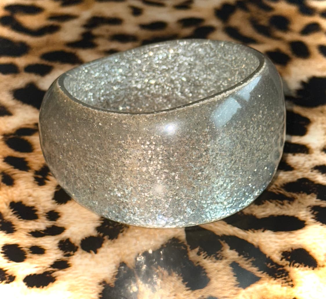 일본 시부야 갸루 실버 빅 글리터 뱅글 팔찌 상품이미지1