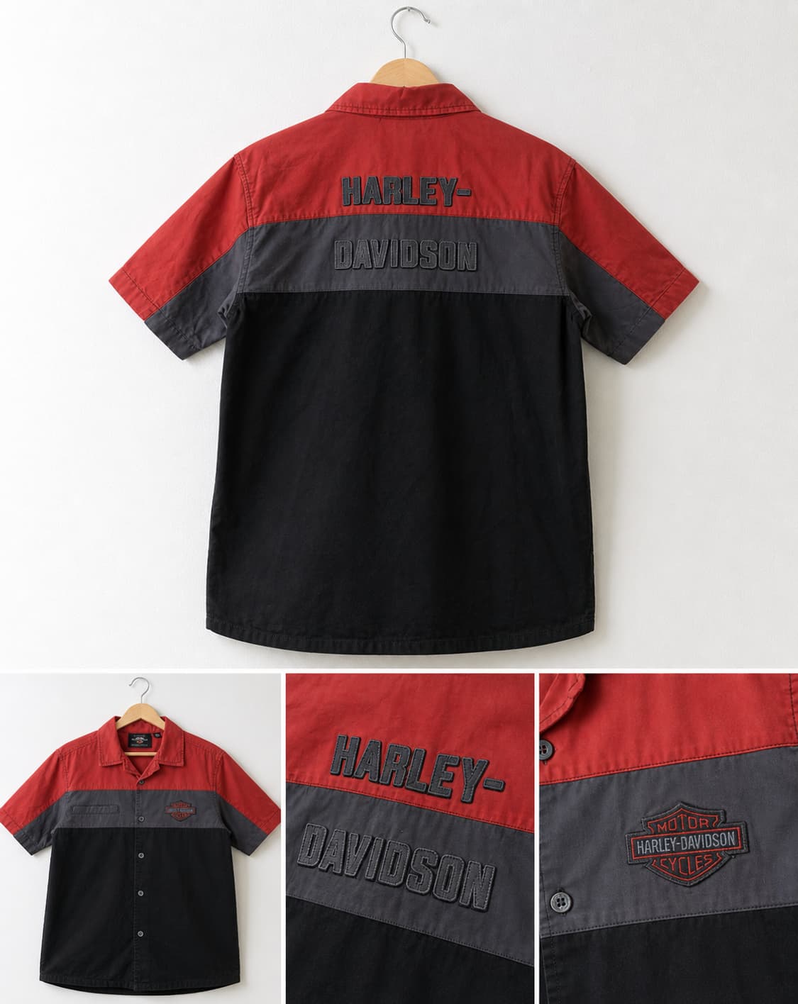 Harley-Davidson 반팔 셔츠 M 자수로고 상품이미지1