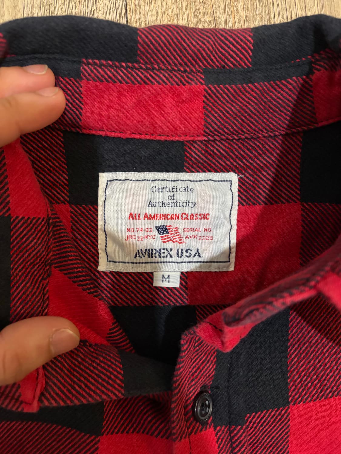 M) 아비렉스 플란넬 셔츠 상품이미지3