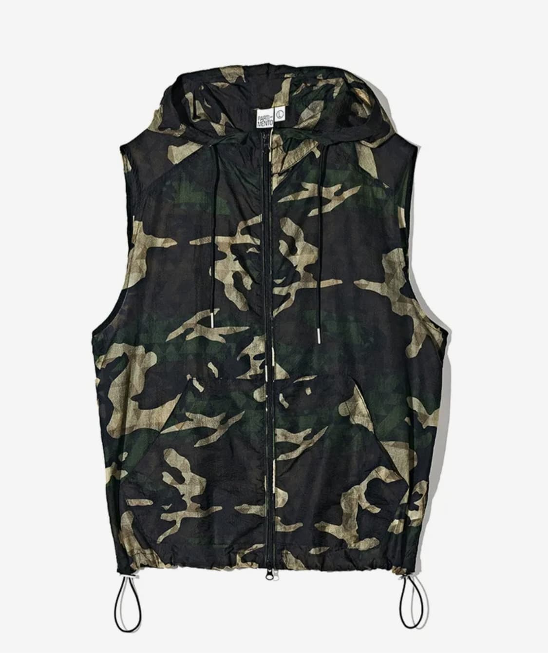 파르티멘토 시어 후드 베스트 카모 M 상품이미지1