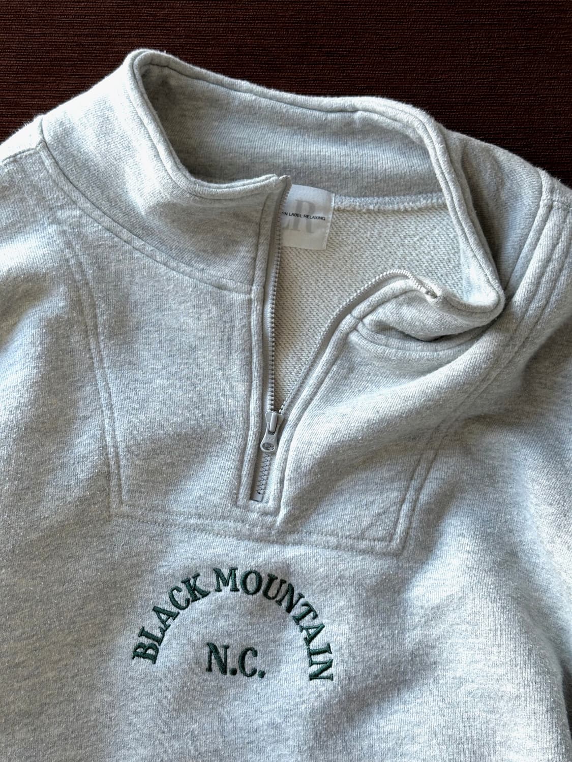 Stand neck zip sweat P/O 상품이미지1