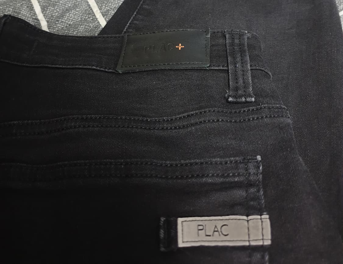 플랙 노이커츠 스판 릴렉스드 슬림 크롭 블랙진(33) 상품이미지4