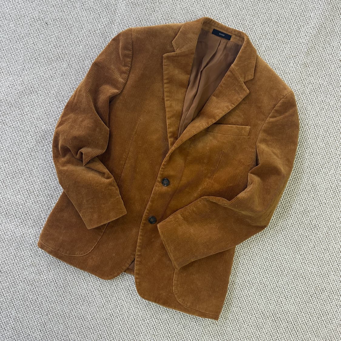 46 바쏘 코듀로이 브라운 자켓 0414D 상품이미지1