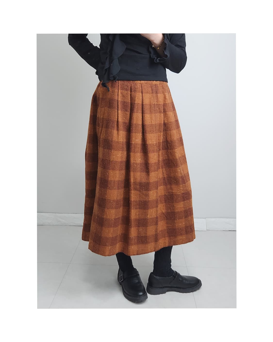 체크 스커트 상품이미지1