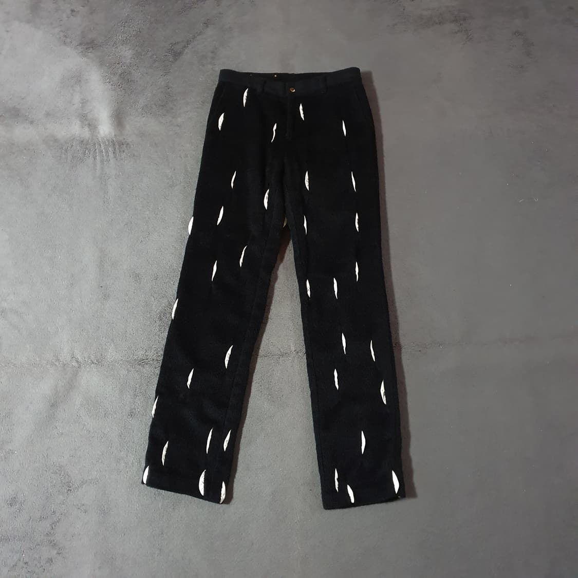 2 강정석 비 알파카 트라우저 플리스 팬츠 블랙 상품이미지3