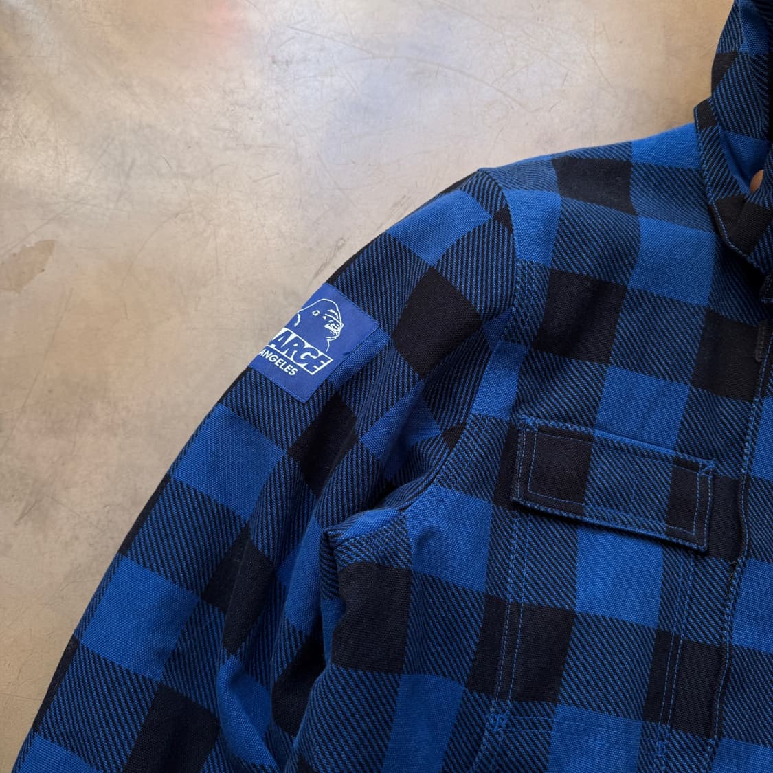 엑스라지 체크패턴 탈부착 후드파카 상품이미지2