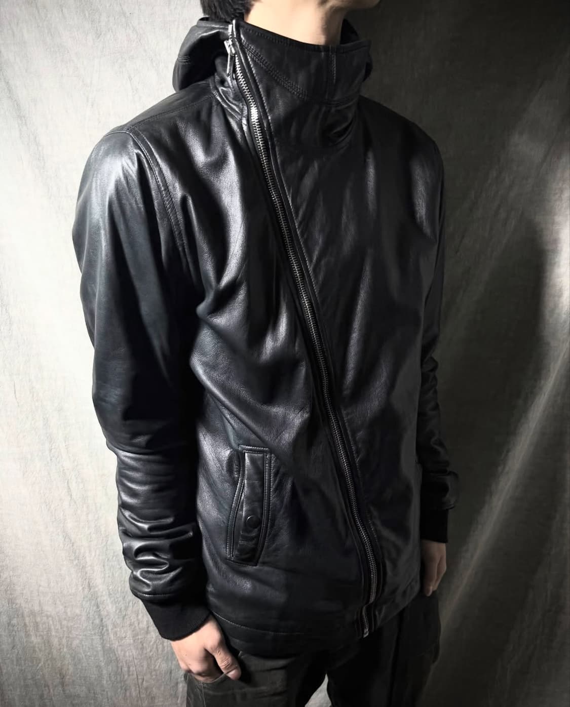 릭오웬스 2014FW Leather Hooded Jacket 상품이미지1