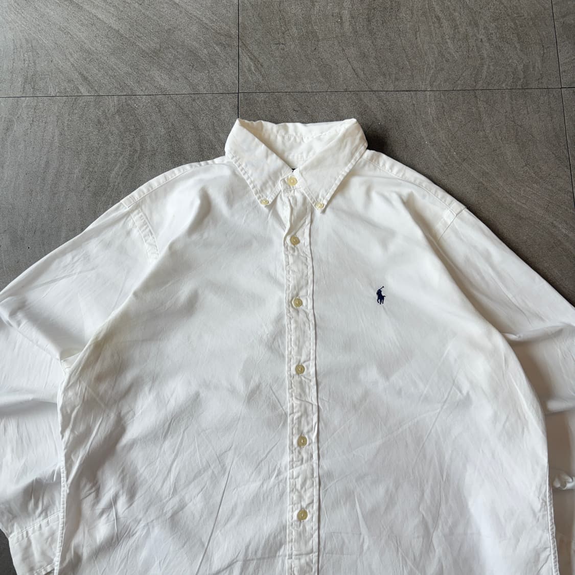 폴로 정품 화이트 클래식 포니 로고 포플린 셔츠 상품이미지3