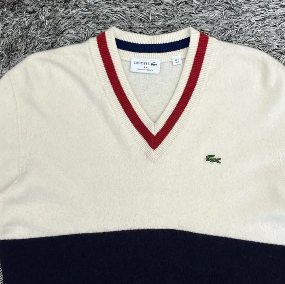 라코스테 남성 울 v넥 니트 (100)made in france 상품이미지2