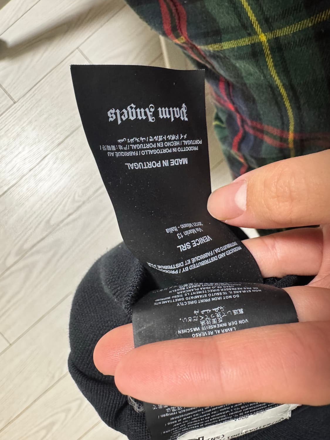 팜 엔젤스 플레임 로고 후드 블랙 S(M) 상품이미지3