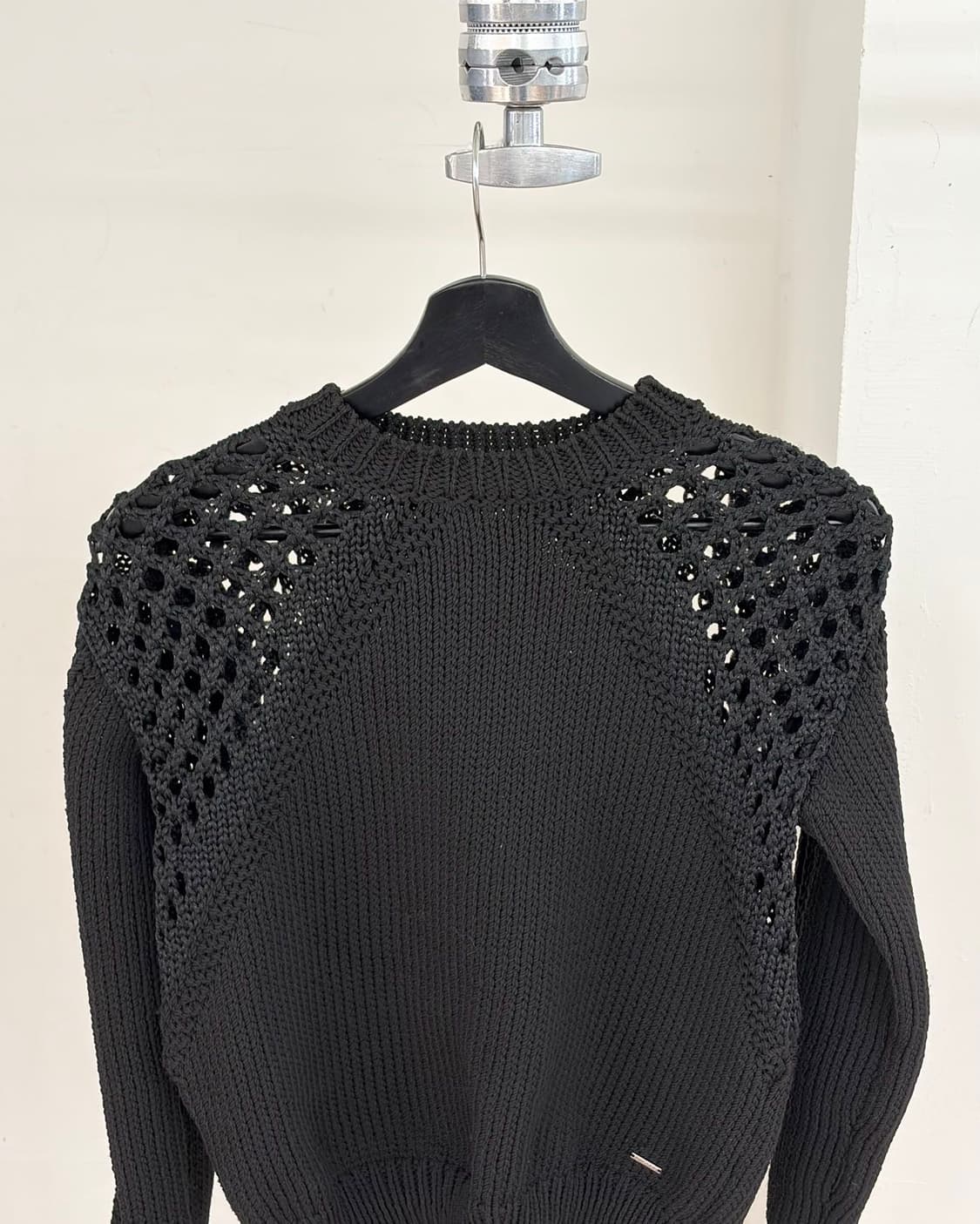 디젤 블랙 크로셰 니트 스웨터  상품이미지4