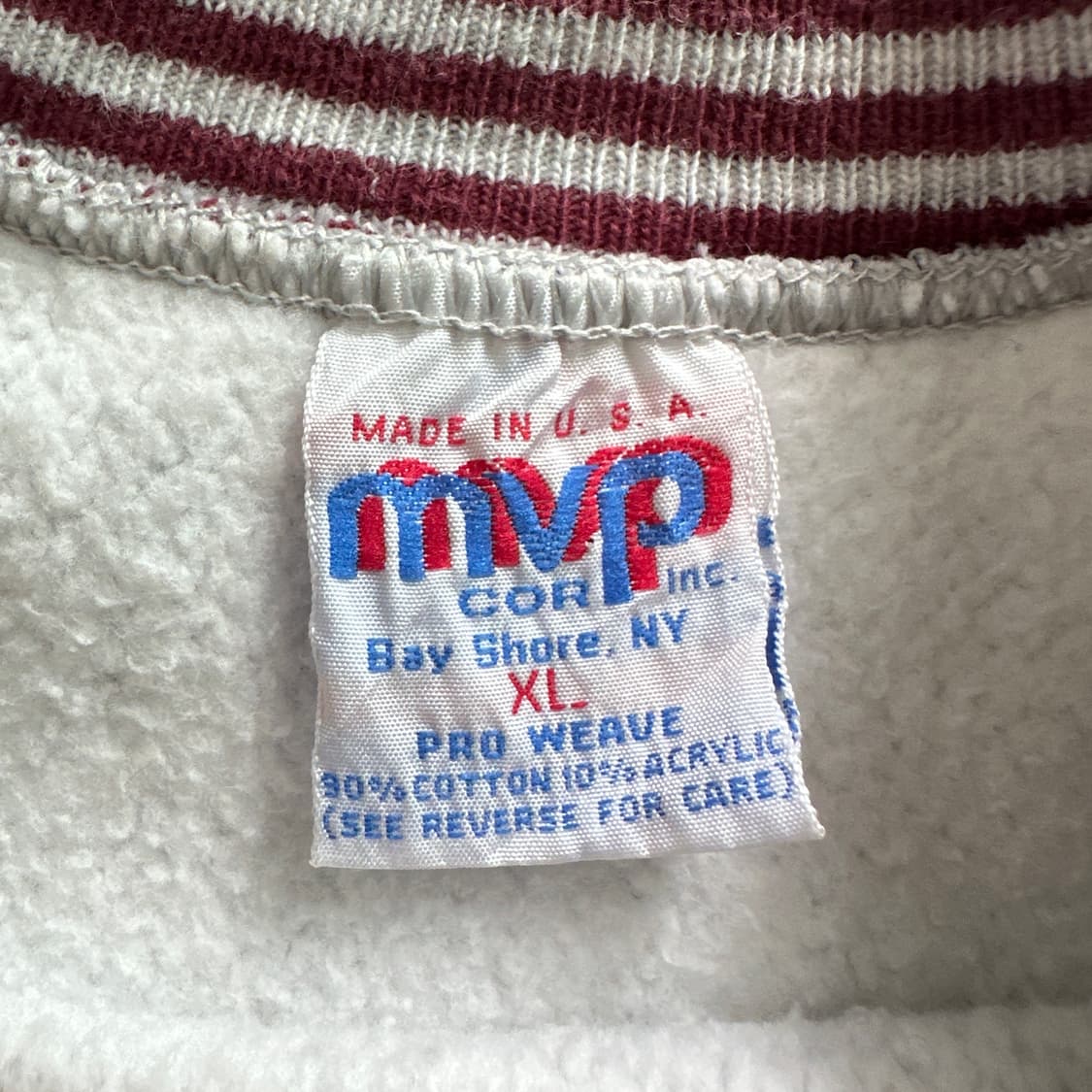 90s USA MVP 리버스위브 볼스테이트 맨투맨 XL 상품이미지5