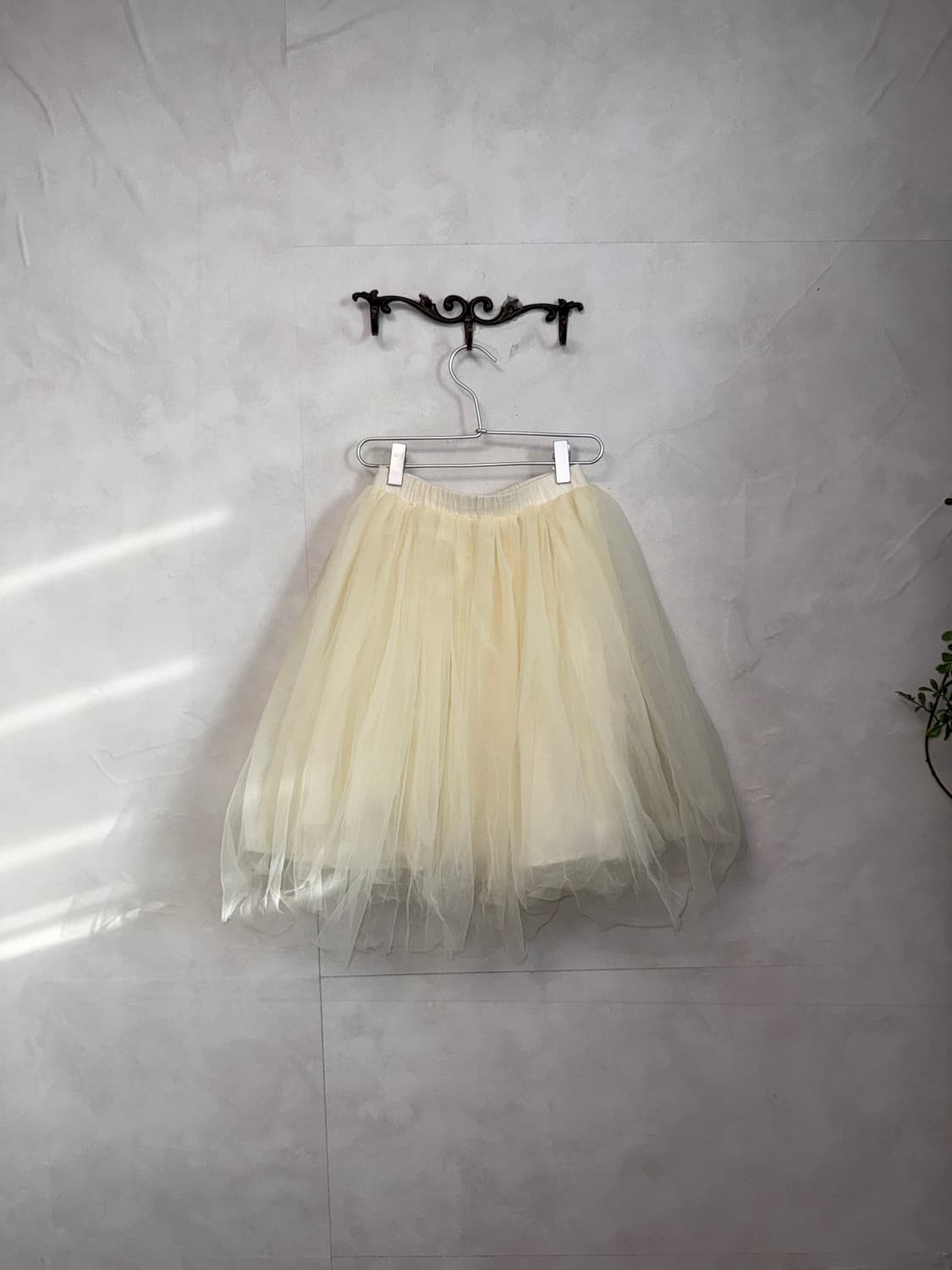 Ivory pearl mesh balloon sha skirt 상품이미지4