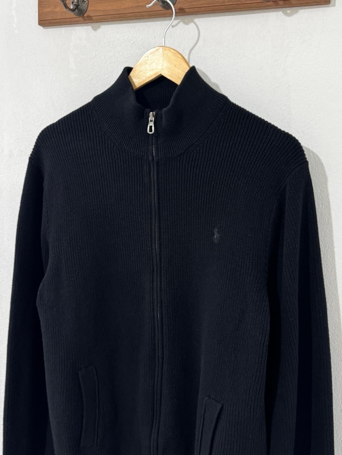 폴로 블랙 투웨이 니트 집업 상품이미지2