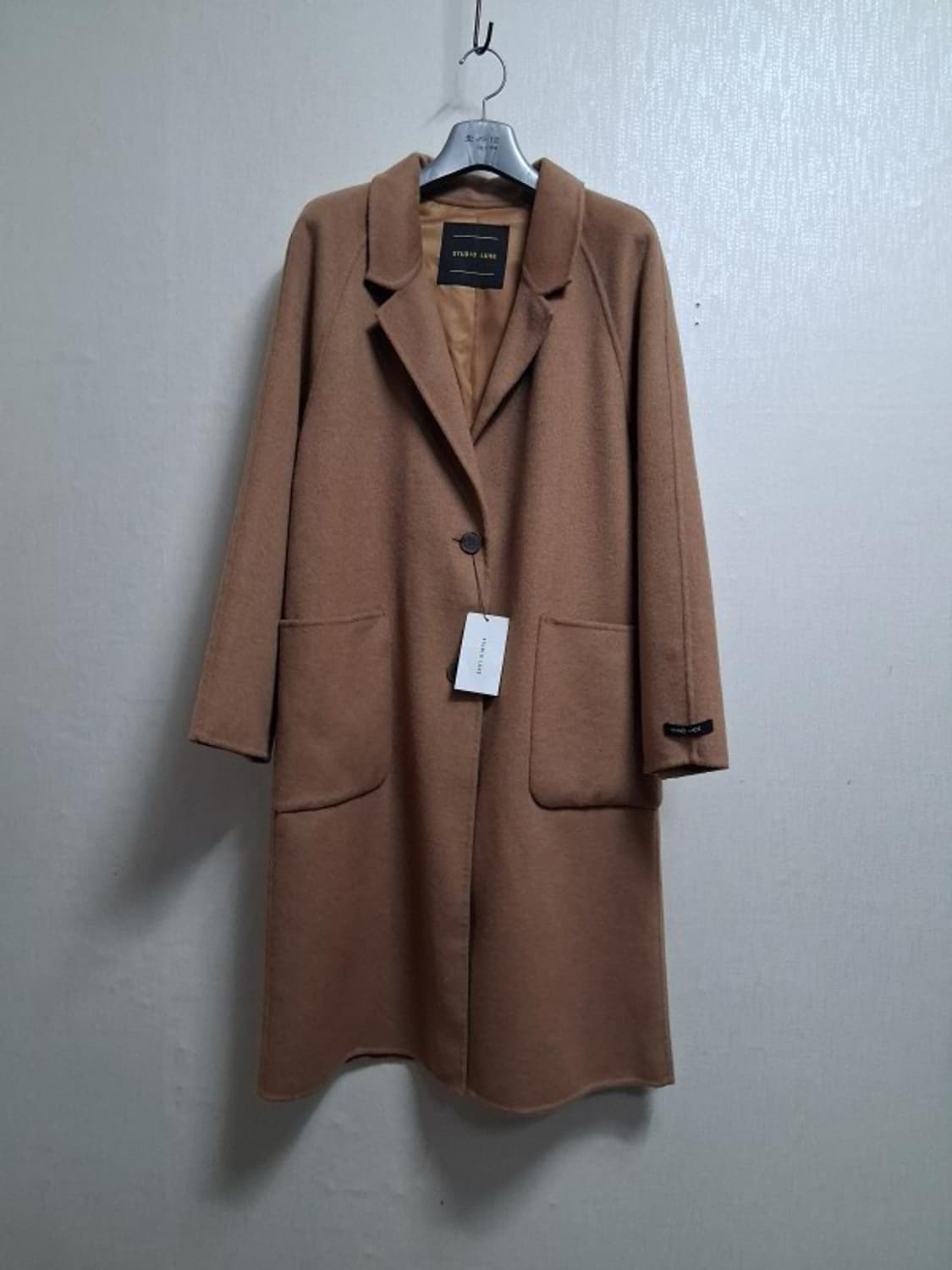 국내 스튜디오 룩스 카멜 핸드메이드롱코트 중간길이롱코트 미착새옷상태 66 상품이미지1