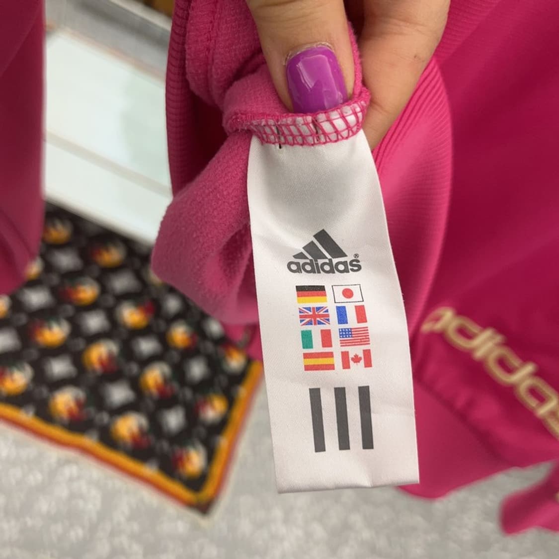 아디다스 Y2K 핑크옐로우 트랙탑 져지 후드 집업 90 C06694 상품이미지6